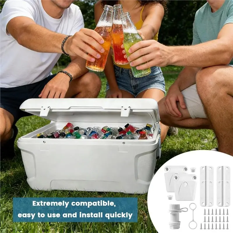 A008 Cooler Latch Replacement Kit Latches Threaded Drain Plug For Igloo Repairing And Replacing Cooler Parts