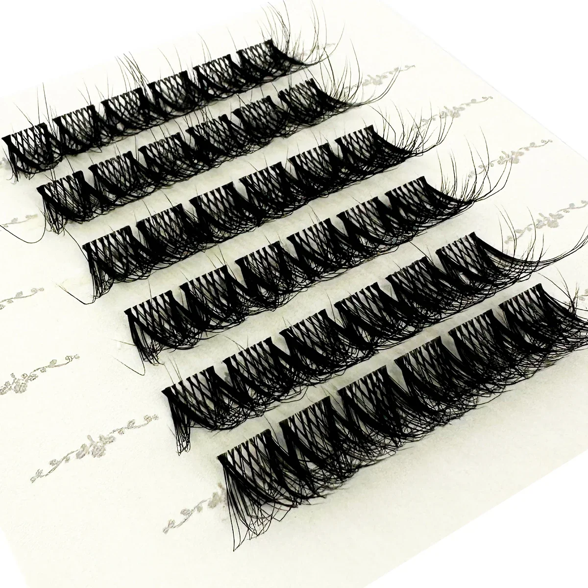 جديد 5d رقيق رموش بالمنك 6 صفوف رمش تمديد طبيعي ثلاثية الأبعاد روسيا الفردية رمش العنقودية أدوات ماكياج جلدة أهداب