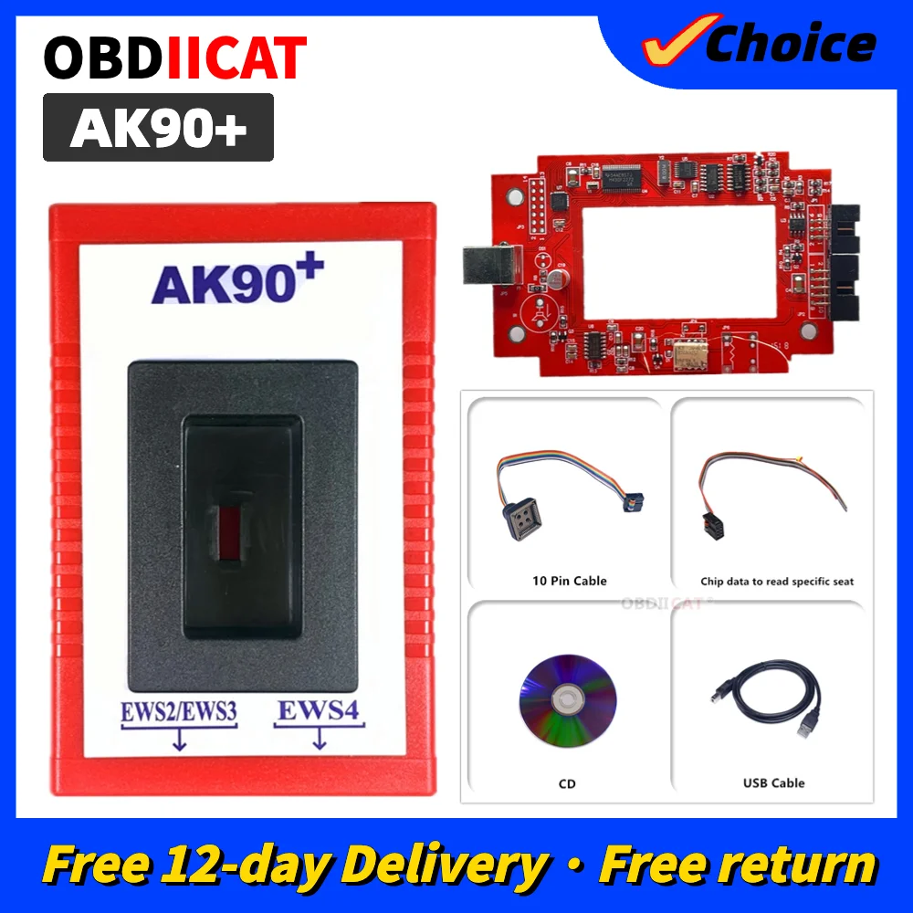OBDIICAT-il piรน recente programmatore di chiavi per auto AK90 Plus V3.19 AK90 + OBD2 per strumento di programmazione chiave B-MW CAS/ AK90 +