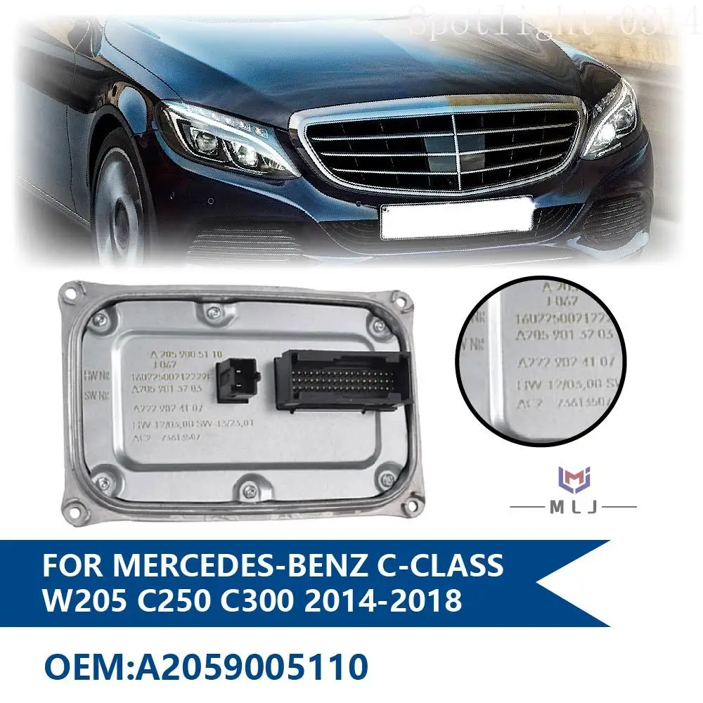 

A2059005110 For 2014-2018 Mercedes-Benz C-Class W205 C250 C300 Headlight DRL Control Unit DRL Ballast Module Car Accessories