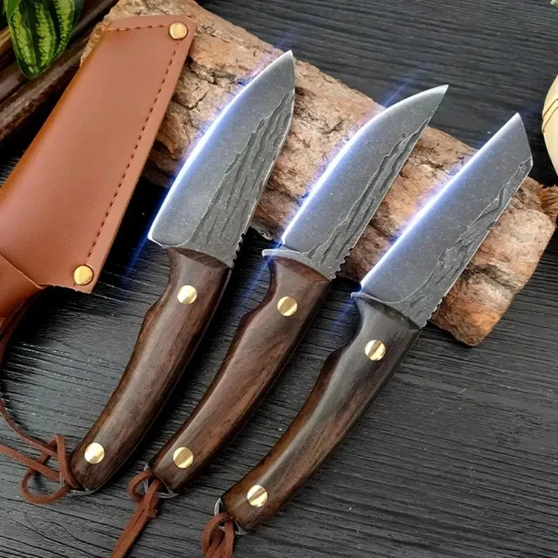 Faca de chef para cozinhar, corte de carne, faca de frutas, faca afiada, faca utilitária, lâmina de aço inoxidável, facas de desossa