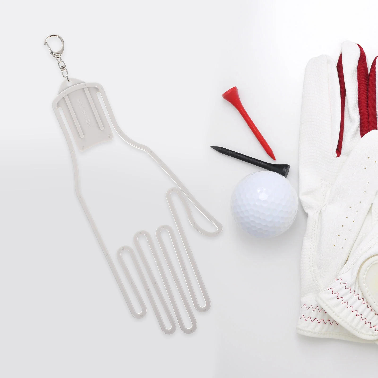 

2pcs Golf Gloves Holder Glove Stretcher Rack Support Palm Shape Buckle Athletic Glove Hanger Drying Sizes