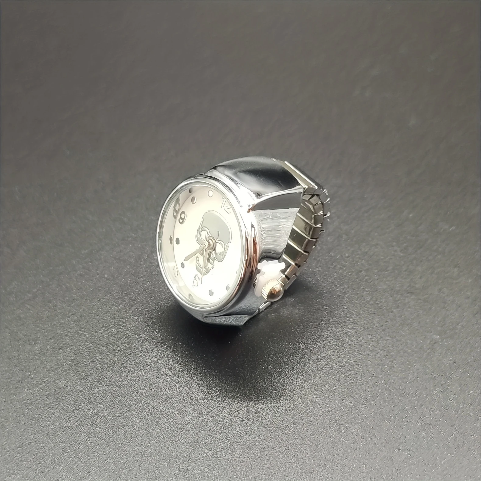 Halloween, Christmas Eve, Skull Ring Watch, Crowd Watch, Ring Watch, Antique Mini Finger Watch, Roman Digital Watch view 5