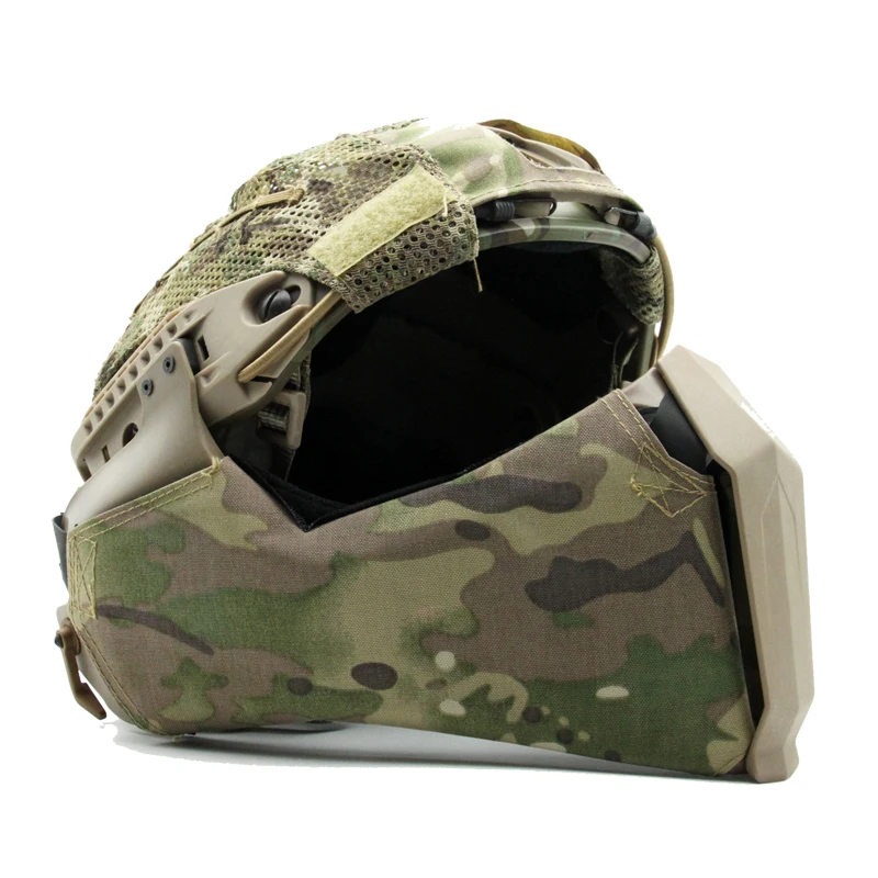 FMA Gunsight Mandible Tactical Airsoft Mandible Half Face Mask for Fast/High Cut/MT Helmet ATFG /A-TACS camouflage TB1304