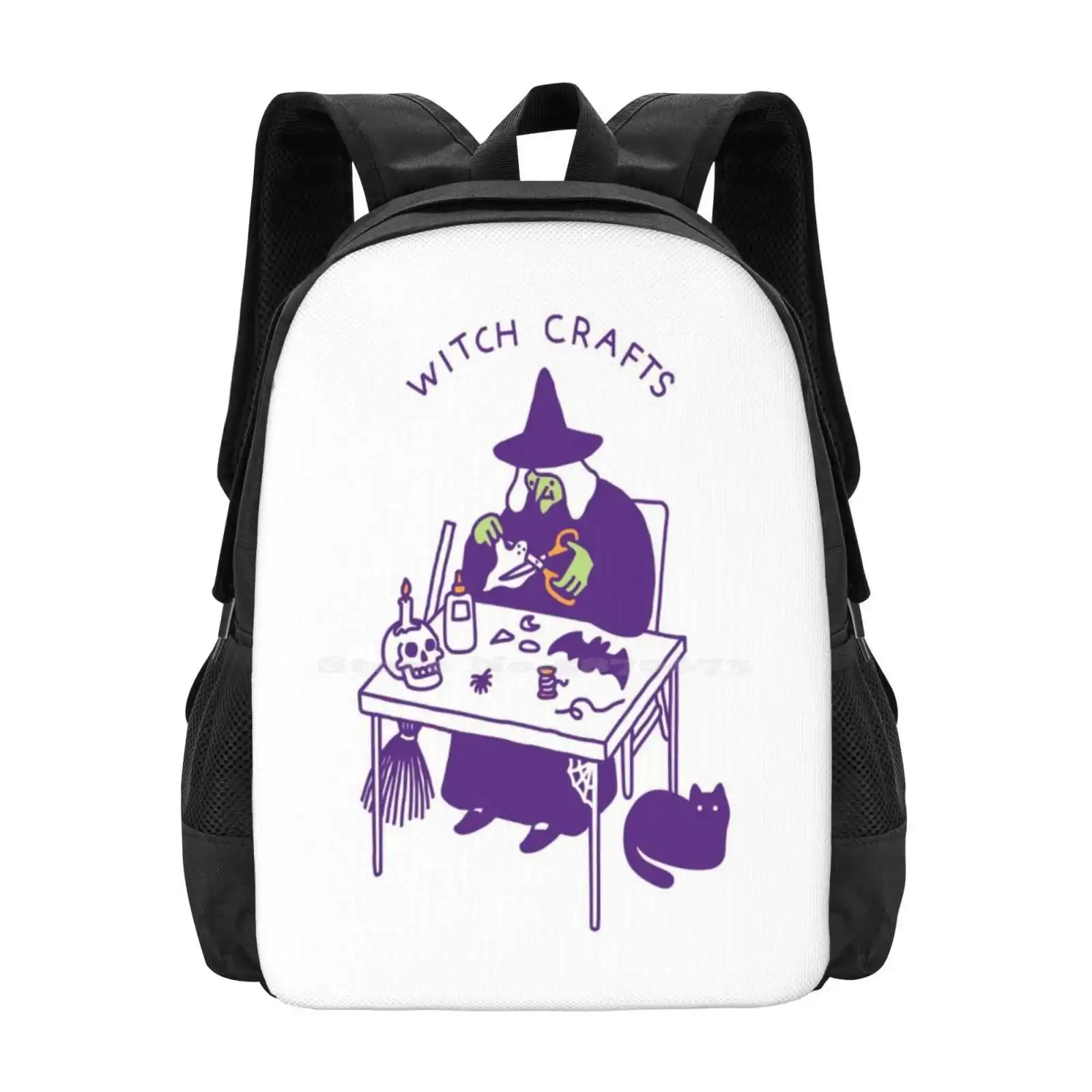 Witch Crafts Hot Sale Schoolbag Backpack Fashion Bags Witches Witchcrafts Funny Cute Obinsun Halloween Spooky Horror Arts And