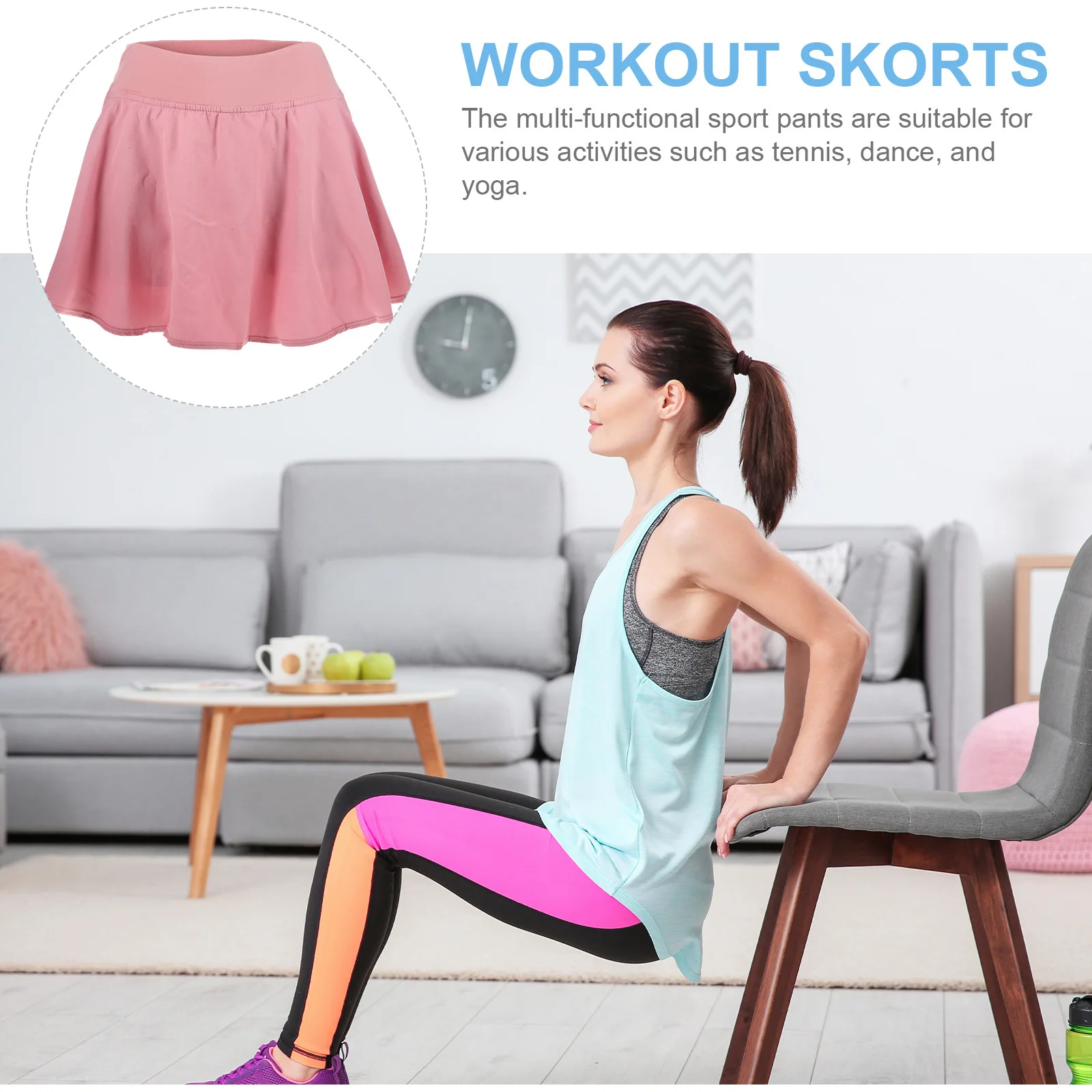 

Женская юбка-шорты для спорта, быстросохнущая, с встроенными шортами-подкладкой, для тенниса, гольфа, йоги, бега, тренировок, фитнеса, активного отдыха