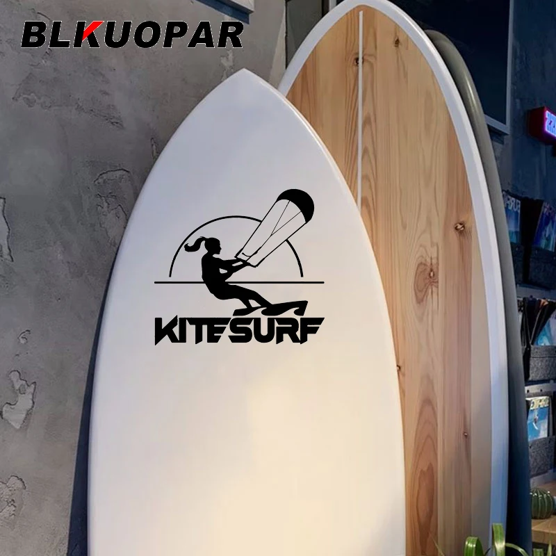 BLKUOPAR Kite Surf Pattern Car Stickers Adventure Sports Decal Waterproof Die Cut Motorcycle Surfboard Car Styling