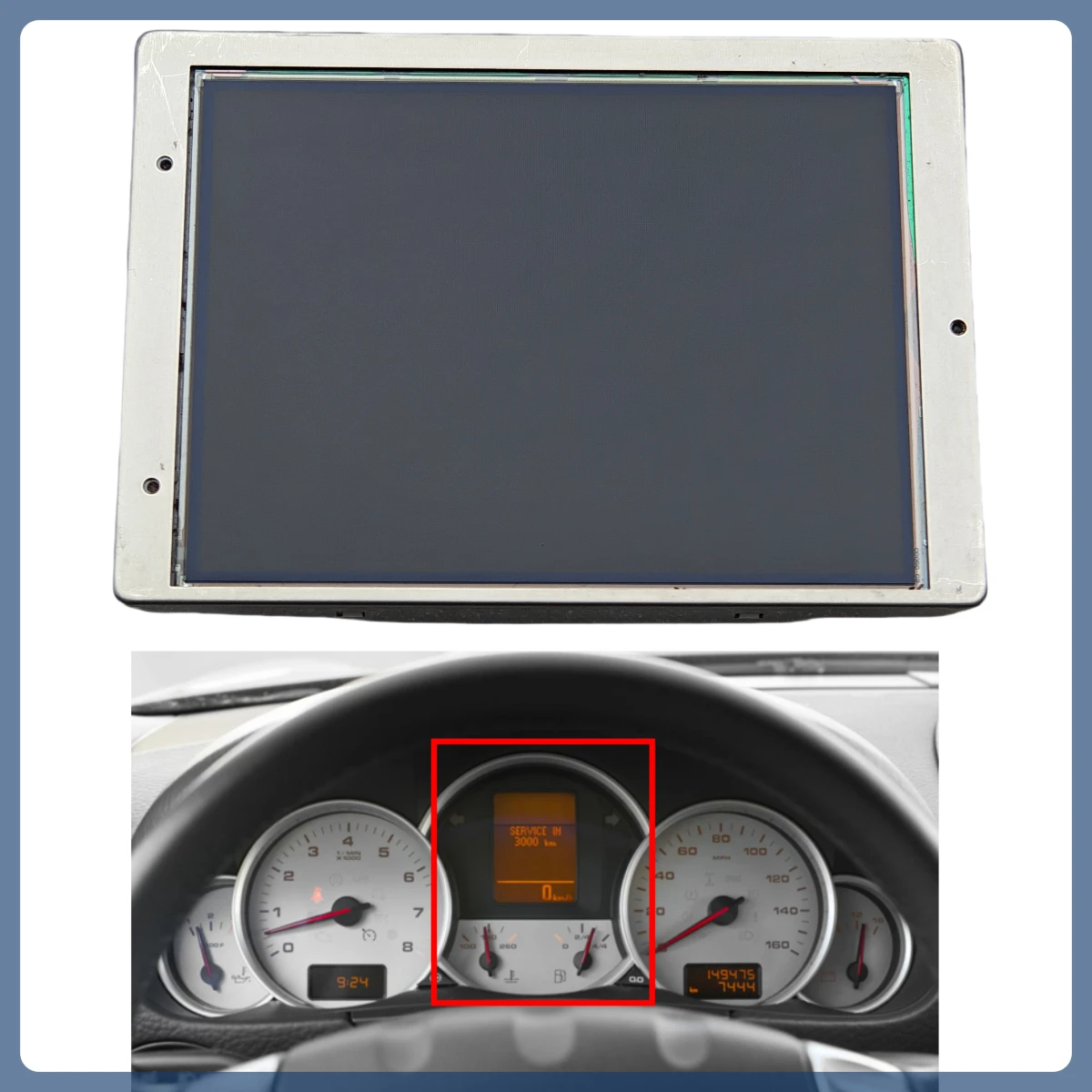 

For Porsche Cayenne 2002-2009 Instrument Cluster Dashboard Repairment 5 Inch LCD Display