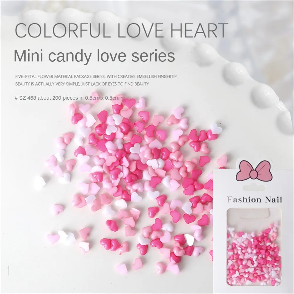 마카롱 컬러 시스템 귀여운 네일 장식, 사랑 만화 네일 아트 액세서리, 유니폼 컬러 캔디 컬러 매니큐어