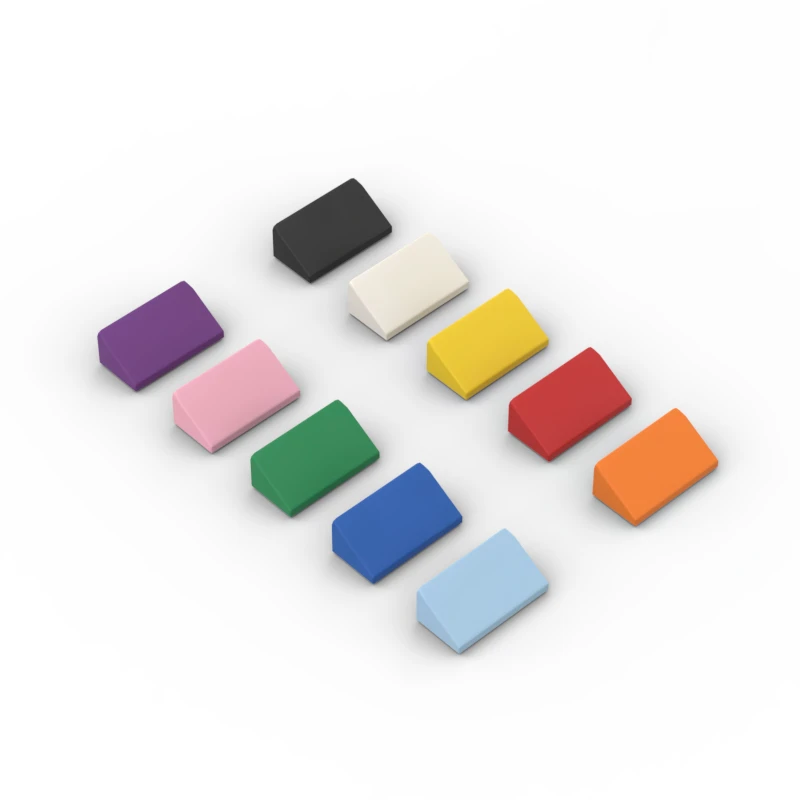 레인보우 돼지 MOC 부품 85984 83473 슬로프 30 ° 1x2x2/3 호환 벽돌 DIY Assmble 빌딩 블록 입자 아이 퍼즐 장난감