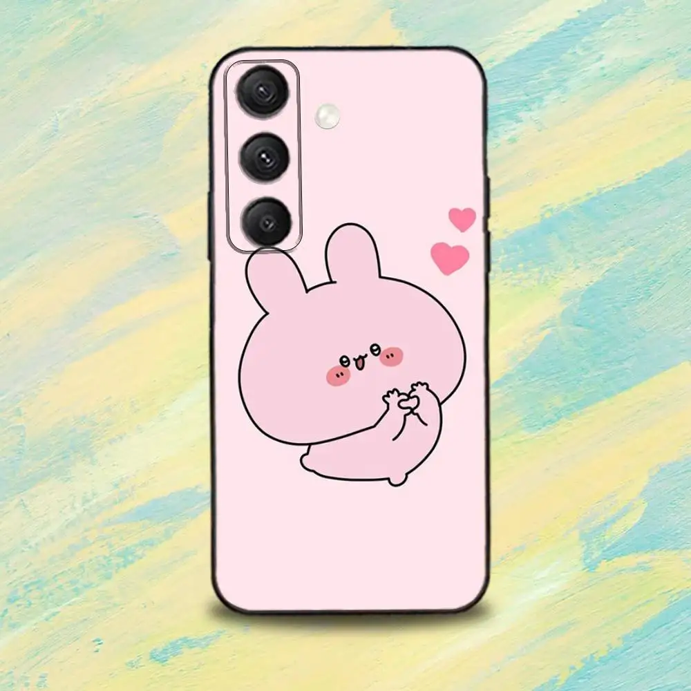 A-samimichan c-bonita capa de telefone para samsung s25, s24, s10, s22, s21, s20, s23, ultra, plus, lite, fe, capa preta de silicone macio