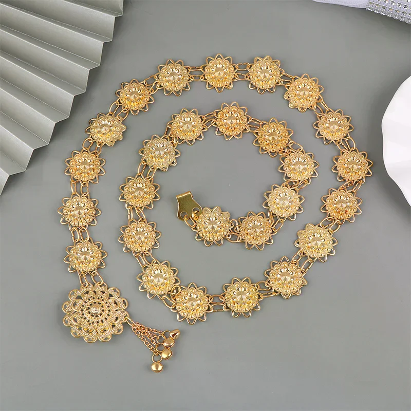 Винтажный ювелирный ремень с пряжкой из золота для традиционного платья саронг