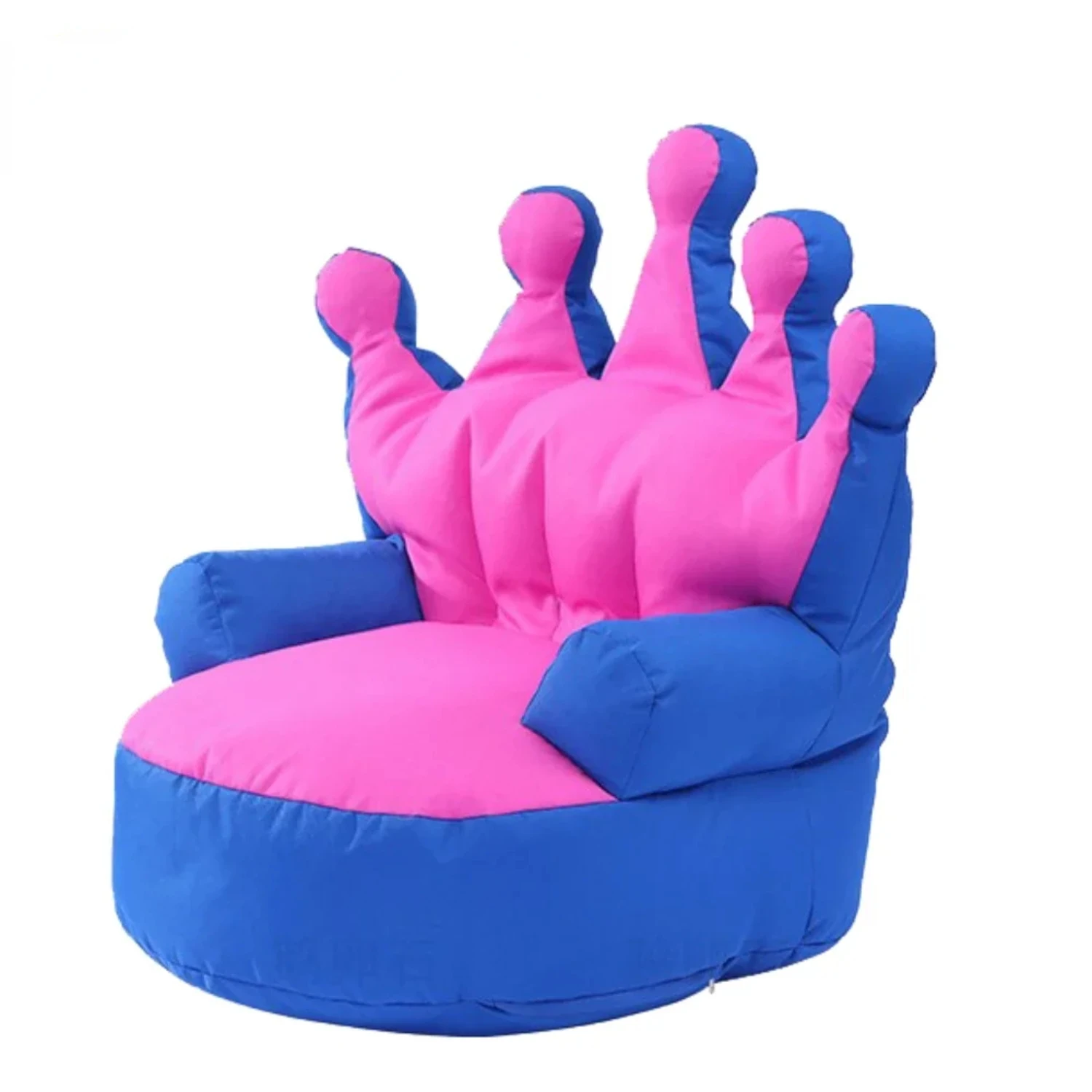 Soft, cozy, and cute childrens waterproof cartoon crown design bean bag chair cover - high-quality, stylish, and adorable - fil