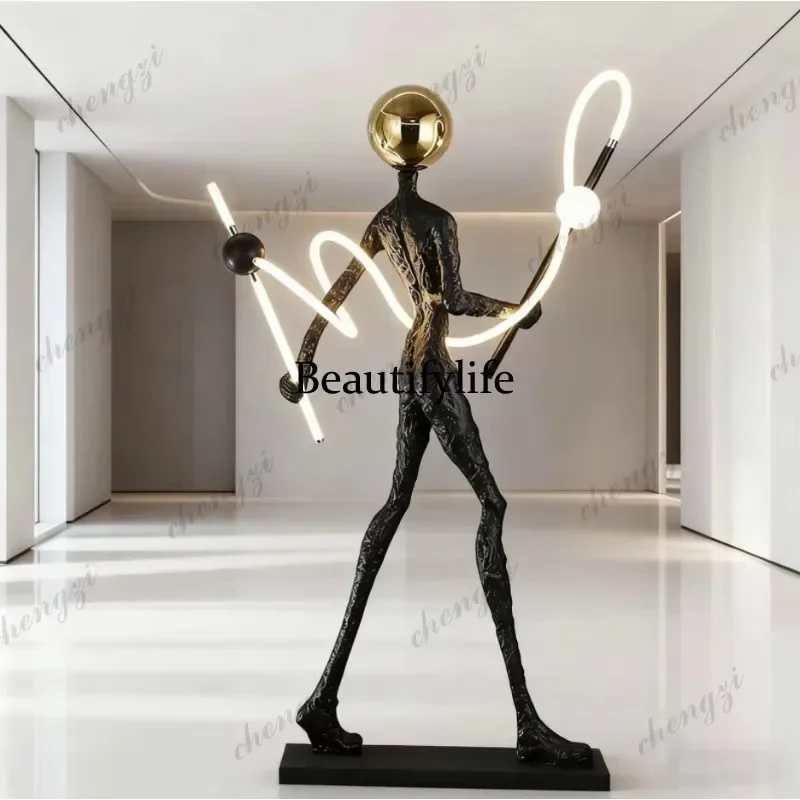 L181  Modern abstract figure sculpture landing, ornaments Hotel sales office Commercial space soft lighting