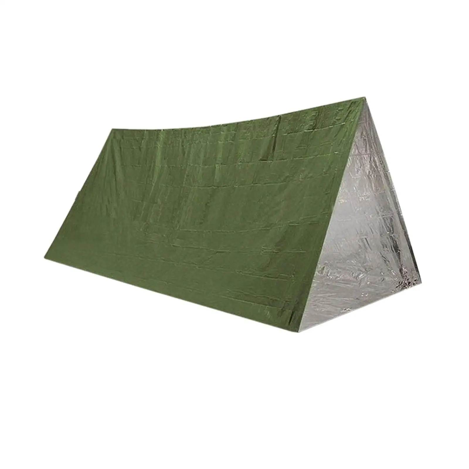 Lightweight Triangle Emergency Tent Foldable Survival Shelter with Whistle Reflective Inner for Outdoor Camping Roadside Kit