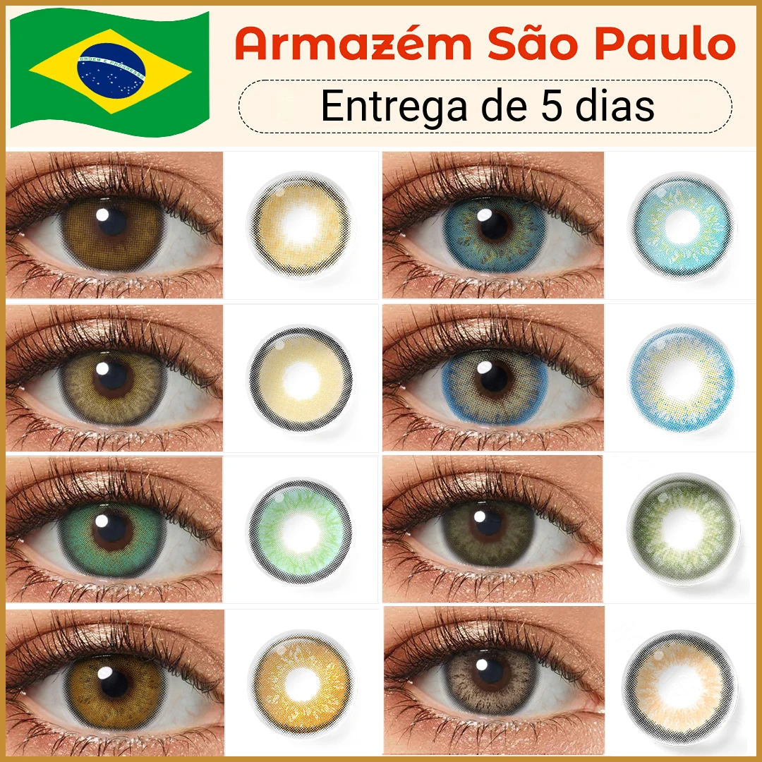 Colored Contacts for Eyes Color Contact Lenses Brown Colorful Eyes Lenses São Paulo warehouse Cosmetic Makeup Eye Contacts Lens