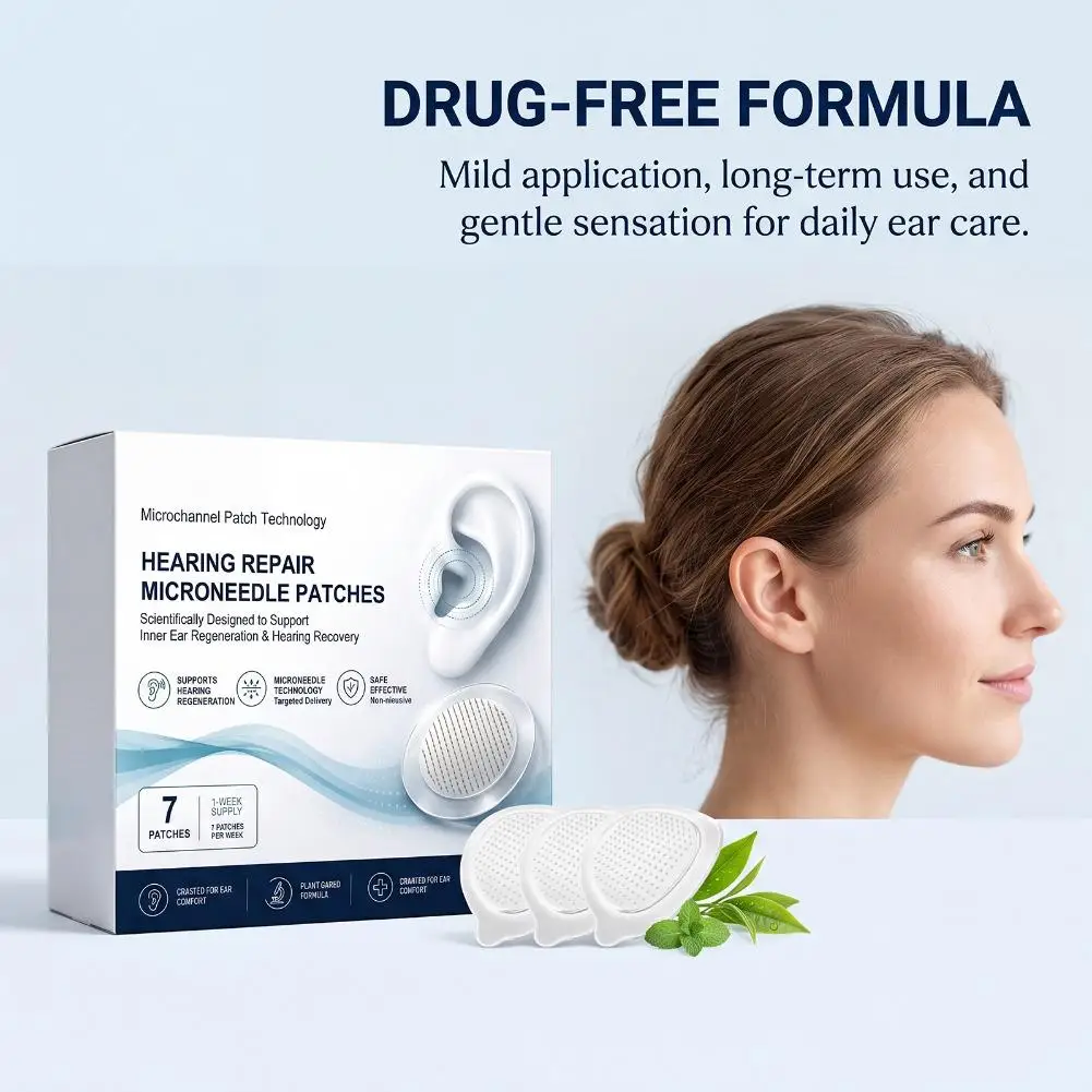 Advanced Microneedles Ear Tightness Patches Improves,Hearing Loss Ringing ,Portable Ear Care Tinnitus Relief Patch Keep Relaxed