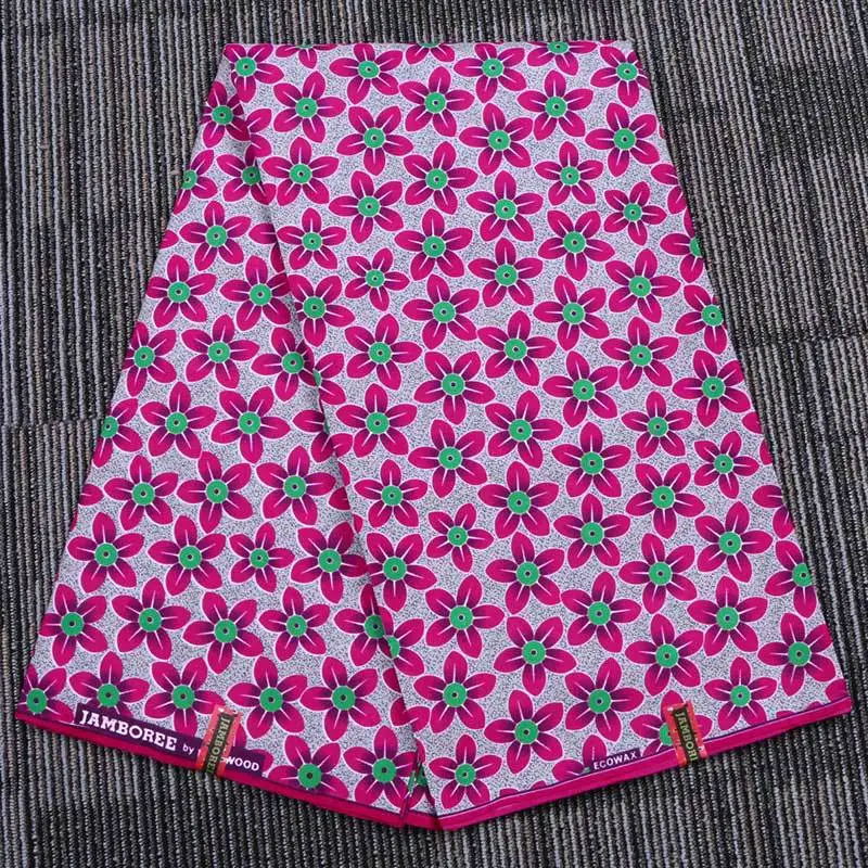 african wax fabric 6yards pink and green ankara dutch new fashion high quality ghana material for clothes original veritable