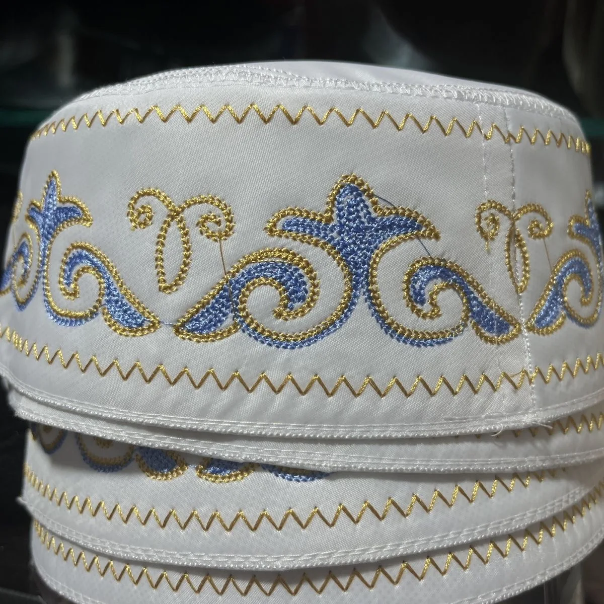 Muslim Caps For Men Clothing Freeshipping Prayer Hat Hand Embroidery Kufi Islamic Hijab Saudi Arabia Jewish Headwraps 03387