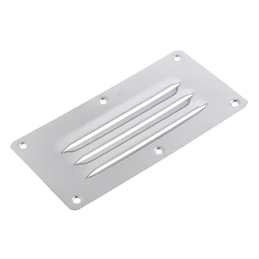 

Stainless Steel Boat 3 Slots Louvered Vent Ventilation Grill Cover for Marine Boats Companionway Door and Cabin - Silver