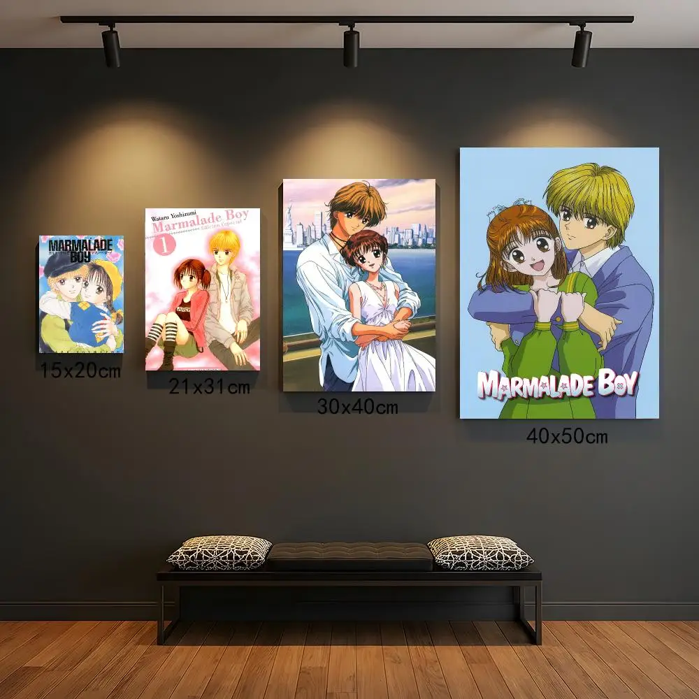 anime M-Marmalade Boy-Y Poster Self Adhesive Wall Decor for Modern Home Cafe Office and Bar
