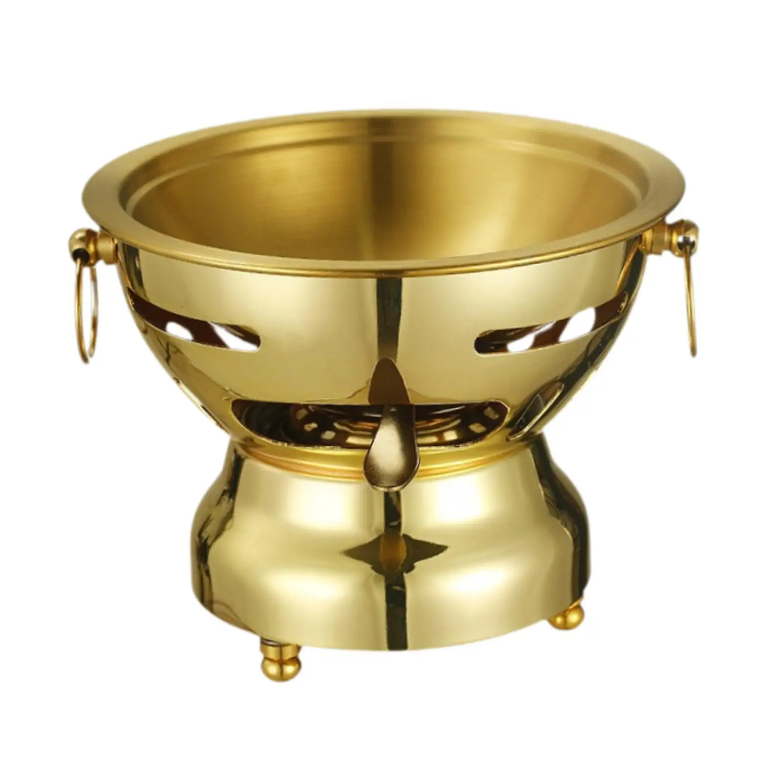 

Shabu Pot Stainless Steel Easy Carrying Chinese Hot Pots Chafing Dish for Parties Camping Restaurant Household Family Gathering