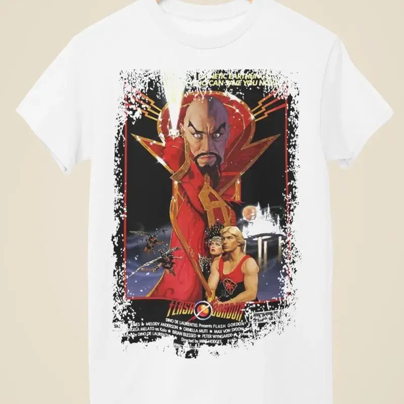 Flash Gordon - Movie Poster Inspired Unisex White T-Shirt