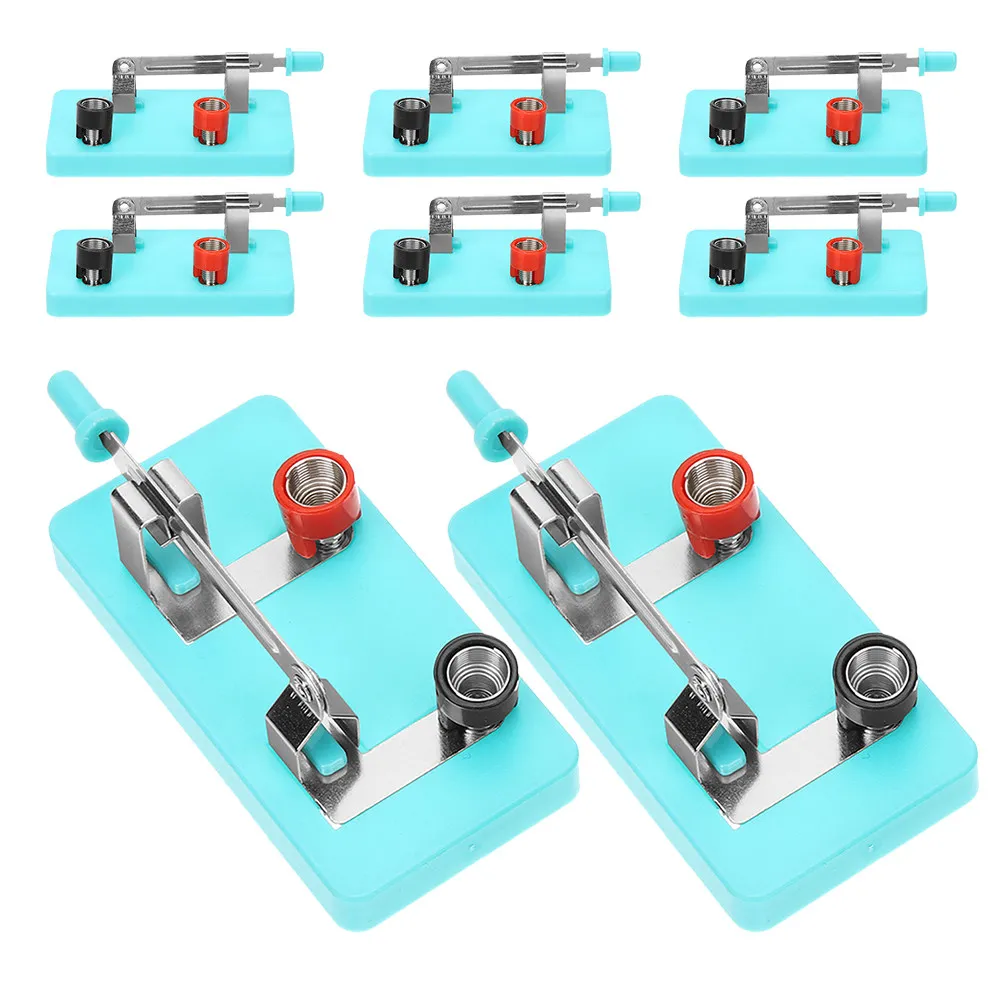 8Pcs Educational Knife Switch Single-Pole Single-Throw for Physics Laboratory Teaching Electricity Principles Circuit Control