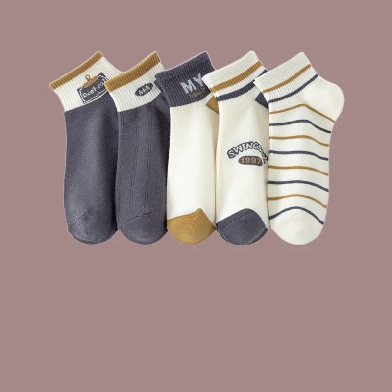 Chaussettes Courtes Respirantes en Coton pour Homme, Coupe Basse, Absorbant la Sueur, Printemps, dehors, Été, 2/5/10 Paires