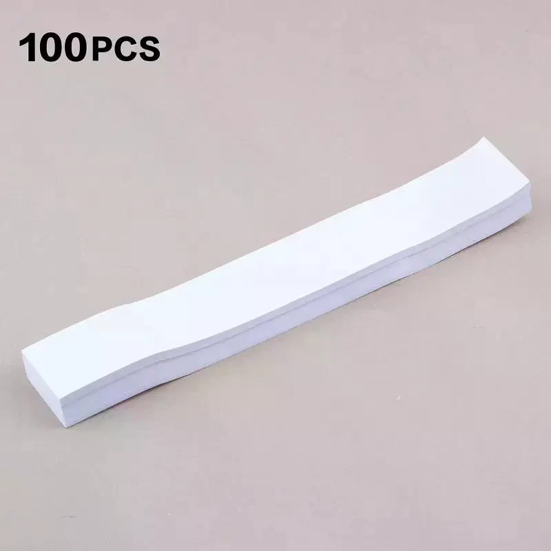 

100 шт. самоклеящихся, устойчивых к разрывам, самозаклеивающихся лент для денег, профессиональные белые обертки для денег для супермаркетов