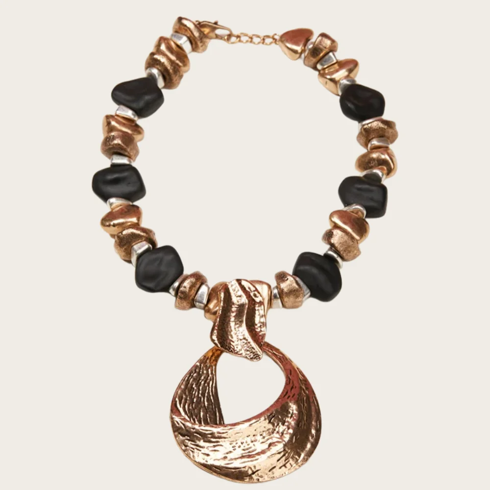 

Retro Metal Mixed With Beads Pendant Necklace Made Of Zinc Alloy Irregular Shape Casual And Luxurious Freeshippings Items