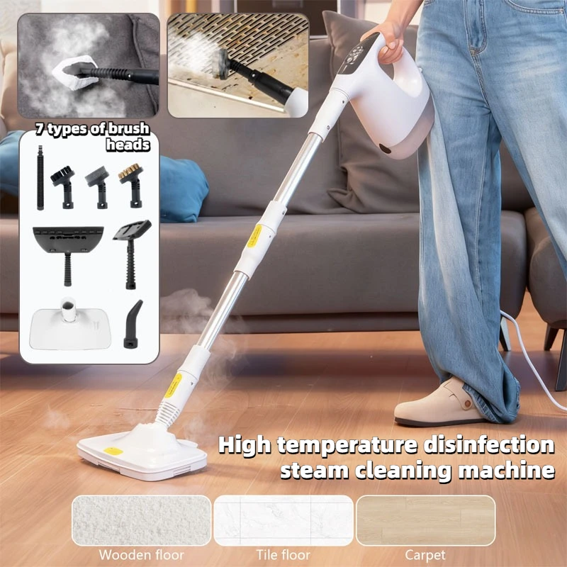 

Портативный бытовой пароочиститель, многофункциональный, с быстрым нагревом и функцией высокотемпературной дезинфекции, паровая щетка для пола