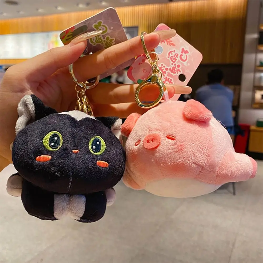 Bag Pendant Dog Marine Animal Keychain Pig Soft Ocean Animal Doll Pendant Cute Cartoon Dolphin Plush Pendant Female Lady Girl