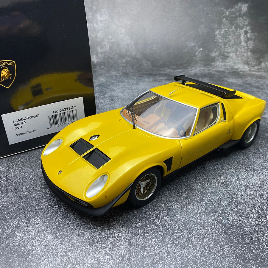 KYOSHO 1/18 scale Lamborghini Miura SVR diecast model Classic car Car model Static decoration Holiday gift collection