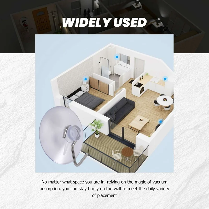 Suction Sucker Window Hooks Clear Wire Hook 32MM ( Pack Of 10 )