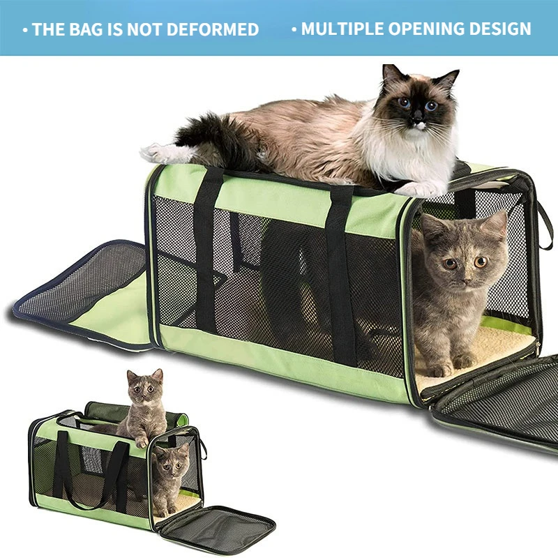 Large capacity pet single shoulder bag air line out handbag aslant carry bag portable pet bag travel company comfortable breathe