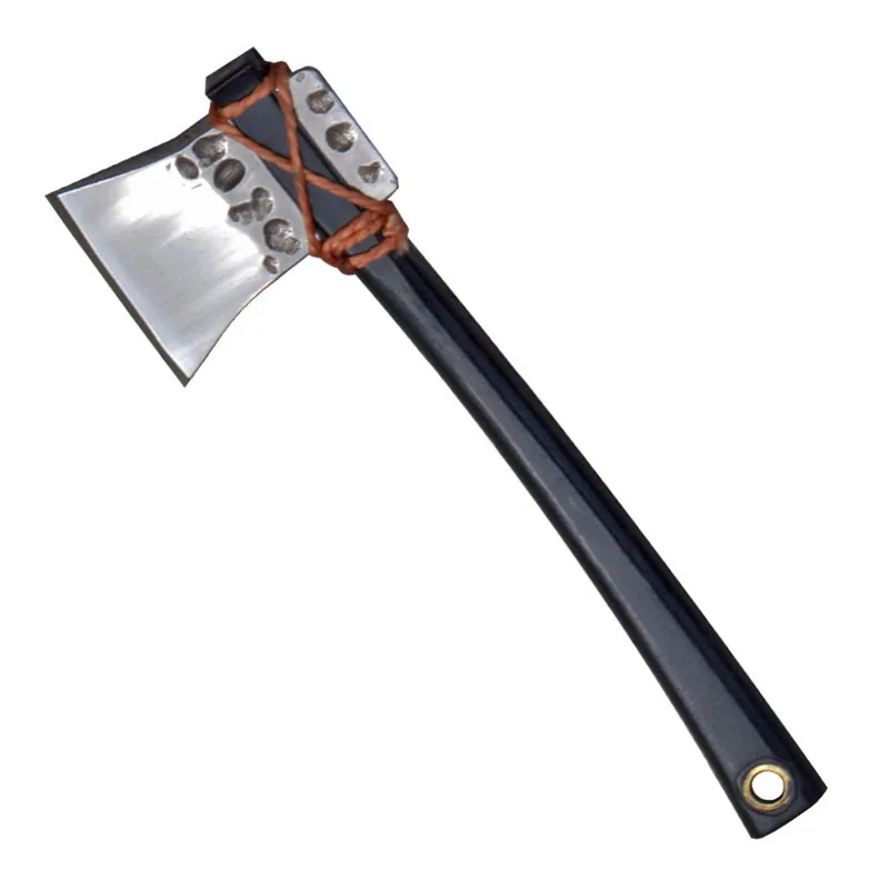 Mini Sharp Axe Head Keychain Knife - Fixed Blade with Cowhide Case, Portable Camping Survival Tool
