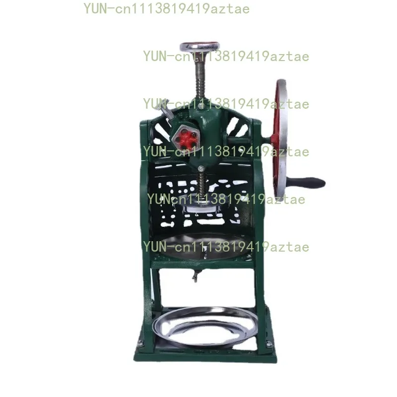 Manual Ice Shaver, Hand Crank Ice Crusher Equipped with Brass Disc for Household Shaved Ice Dessert Making