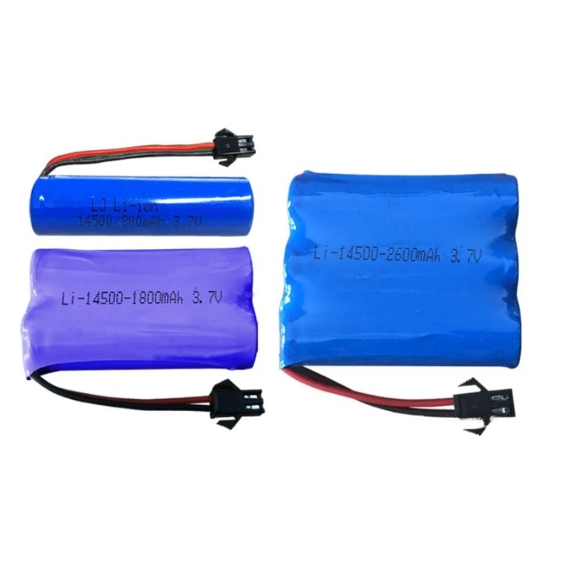2 pcs 14500 3.7V 1500mAh-5600mAh Lithium Battery for Electric Toy Off-road Remote Control Vehicle Toy Gun Rechargeable Batteries