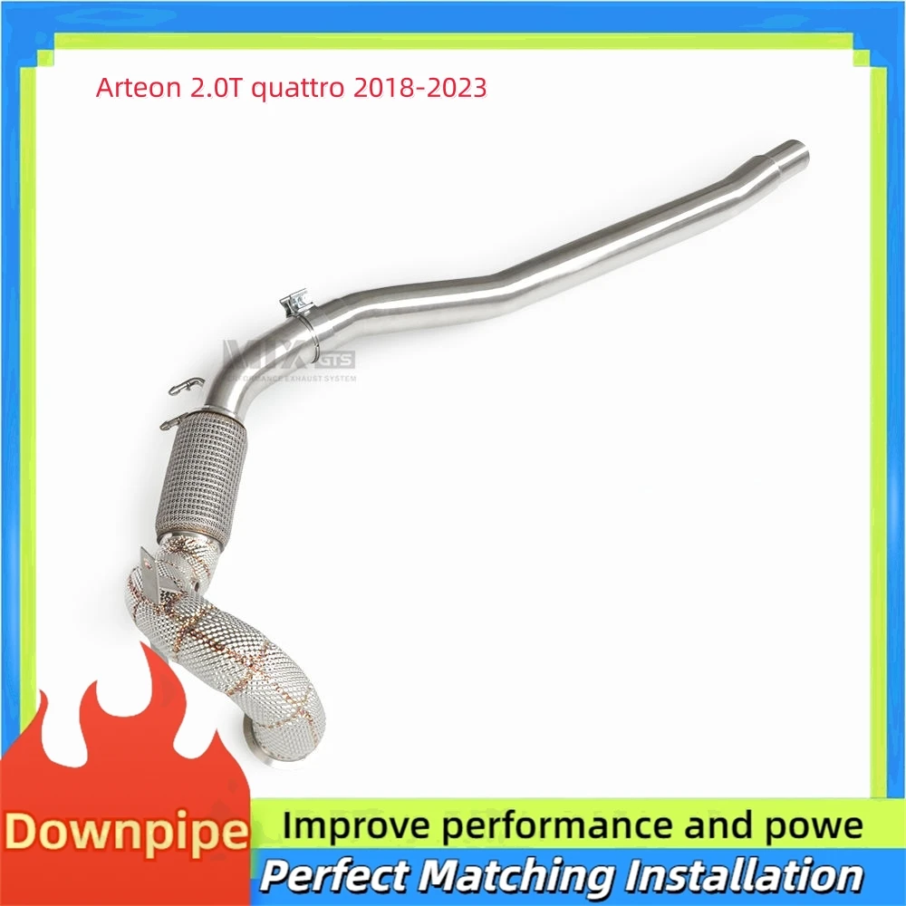 

Stainless Steel Downspout Converter for Volkswagen Arteon 2.0T quattro 2018-2023 Ss304 with Heat Shield Racing Performance