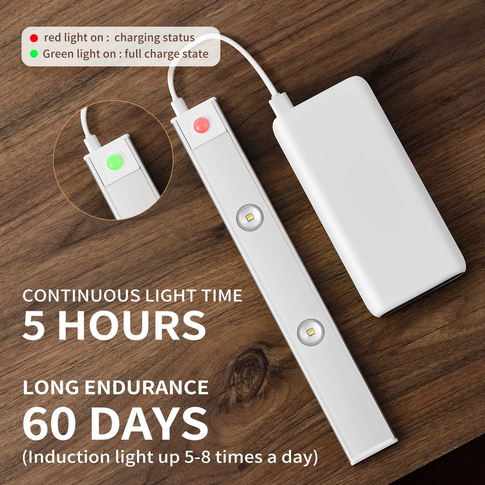 لاسلكي رقيقة جدا محس حركة LED إضاءة الخزانة عكس الضوء مصباح USB قابلة للشحن 3 ألوان لخزانة المطبخ غرفة نوم الدرج
