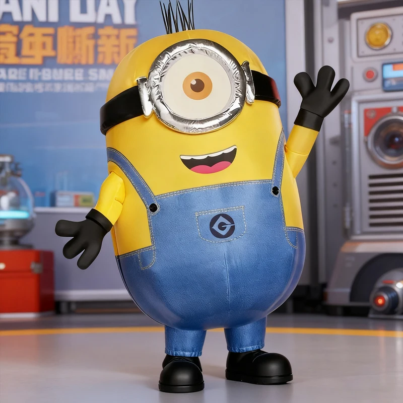 Traje inflable de Minions, traje inflable de Minions de un solo ojo para ladrón de Anime, disfraz de actuación anual para fiesta de Halloween