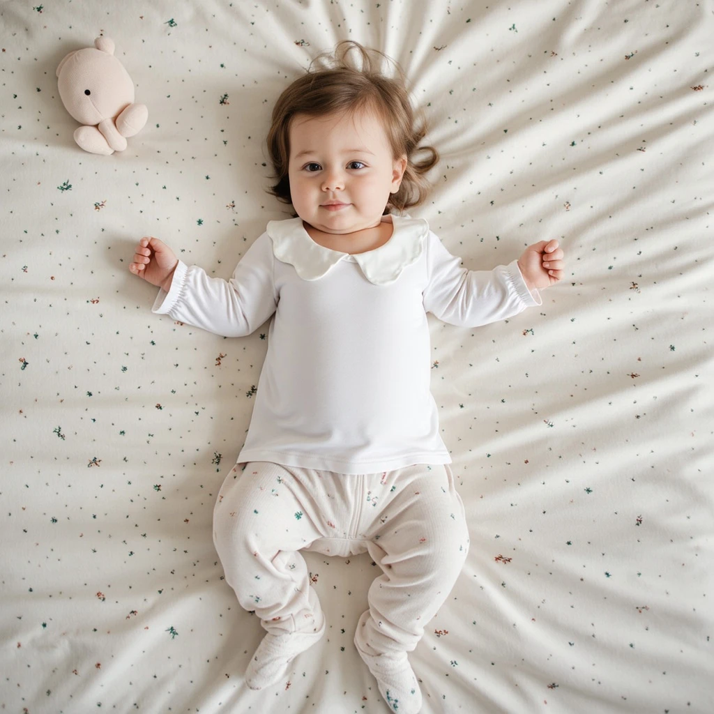Baby Girls T-Shirt Cotton Long Sleeve White Color Infant Tops Clothing Autumn