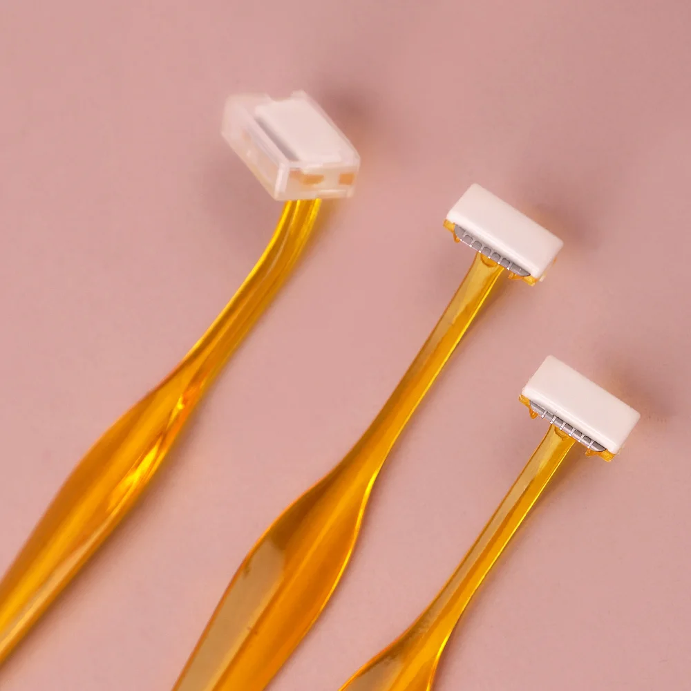 3 Augenbrauenrasierer-Sets, T-förmiger Sicherheits-Augenbrauenrasierer aus Edelstahl, Kosmetikwerkzeuge, Augenbrauenpflege und -rasur. – Detail 14