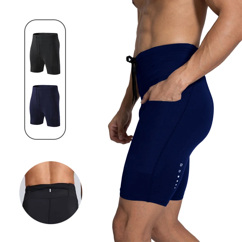 

(S-2XL)Мужские и женские компрессионные шорты, быстросохнущие эластичные шорты для марафона, бега, йоги, езды на велосипеде, тренировок в тренажерном зале, фитнес-шорты с сетчатым карманом