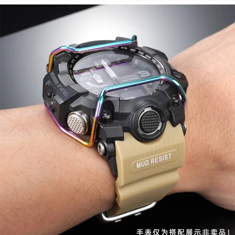 Для Casio Big Mud King GWG1000 Big Mud King GG-1000 GWG100 Small Mud King Металлическая защитная планка Мужской бампер из нержавеющей стали