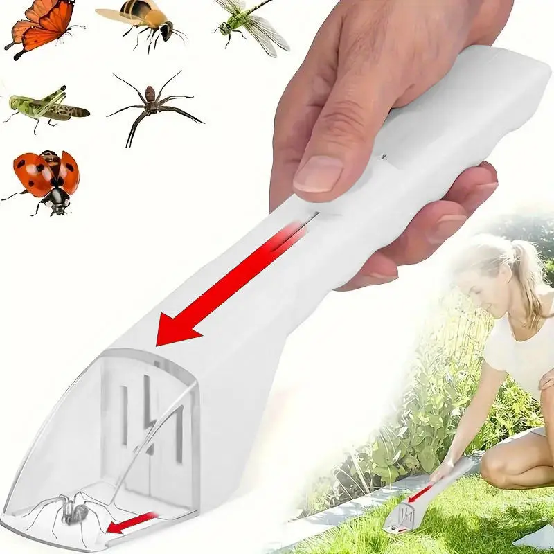 Handheld Insect Catcher Portable Transparent Insect Trap Outdoor Exploration Insect Observation Box Bug Clip Safe Capture Tools