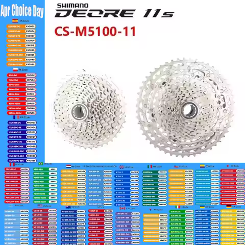 Shimano DEORE 11s M5100 Cassette Bike Flywheel CS-M5100-11 K7 11-42T/11-51T For Mountain Bike Original Shimano Bike Accessories