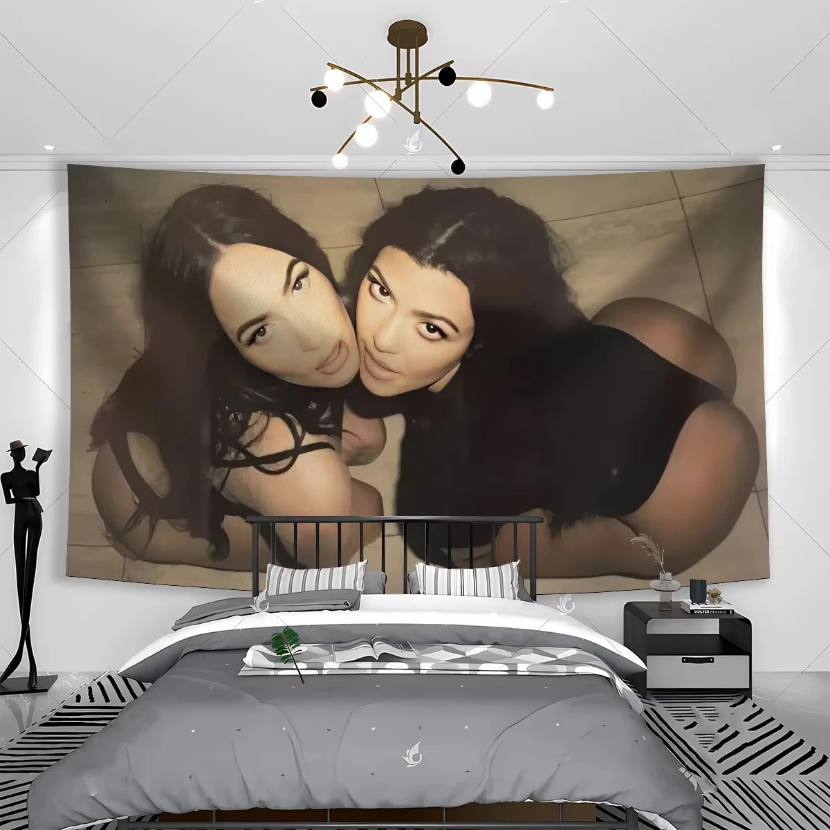 Wandteppich mit Megan-Fuchs-Flagge |   Flach bedrucktes doppelseitiges Dekor für Schlafzimmer und Wohnheim