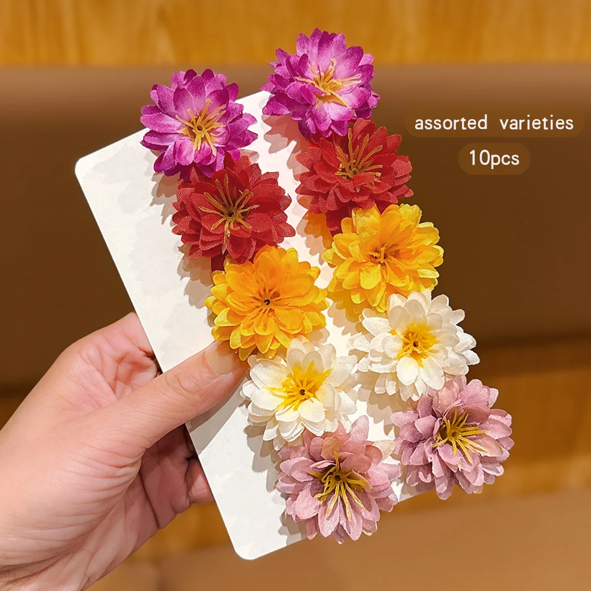 10 colorful random flower hair clips for daily use as hair accessories image 5